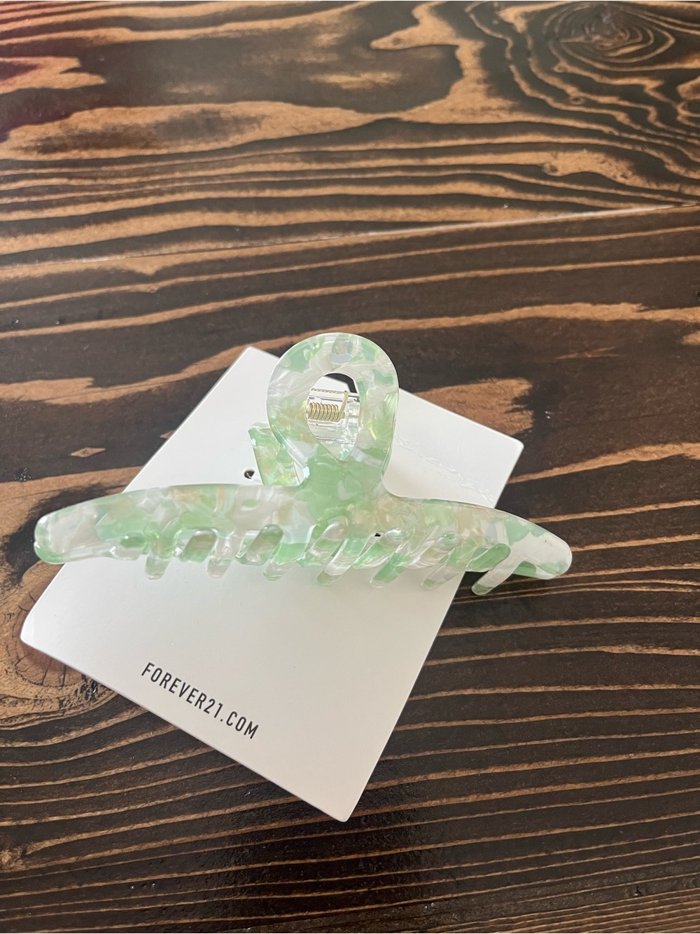 Forever21 Mint Green Marble Acrylic Hair Claw